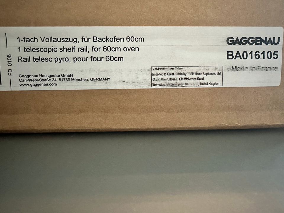 „NEU“Gaggenau BA016105 -Vollauszug -Original Verpackung in Möckern