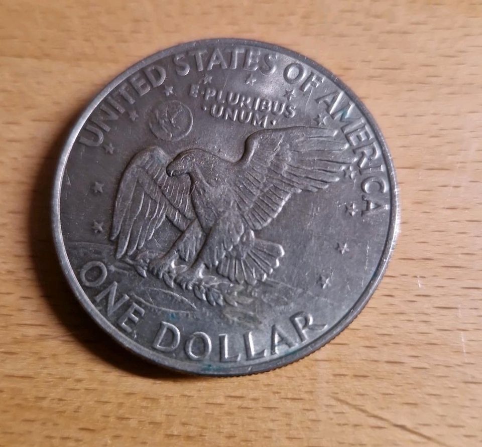 One Dollar Münze von 1971 in Lüdinghausen