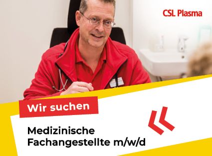 CSL Plasma Bremen City sucht Medizinische Fachangestellte in Bremen