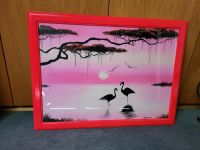 Bild mit Bilderrahmen Flamingos pink Frankfurt am Main - Kalbach Vorschau