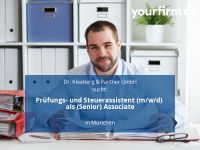 Prüfungs- und Steuerassistent (m/w/d) als (Senior) Associate | M München - Maxvorstadt Vorschau