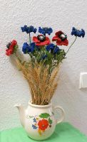 Arrangement Kaffeekanne DDR + gehäkelte Mohn - und Kornblumen Leipzig - Paunsdorf Vorschau