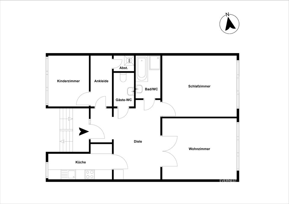 Attraktive 3-Zimmer-Wohnung in bester Westend Lage in Frankfurt am Main