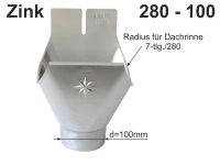 Zambelli 7-teilige Rinneneinhangstutzen 280/100 mm Titanzink Hessen - Hünfelden Vorschau