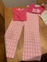 Pink - weisses Sommerset Strechthose mit passenden Shirts pink Baden-Württemberg - Waibstadt Vorschau