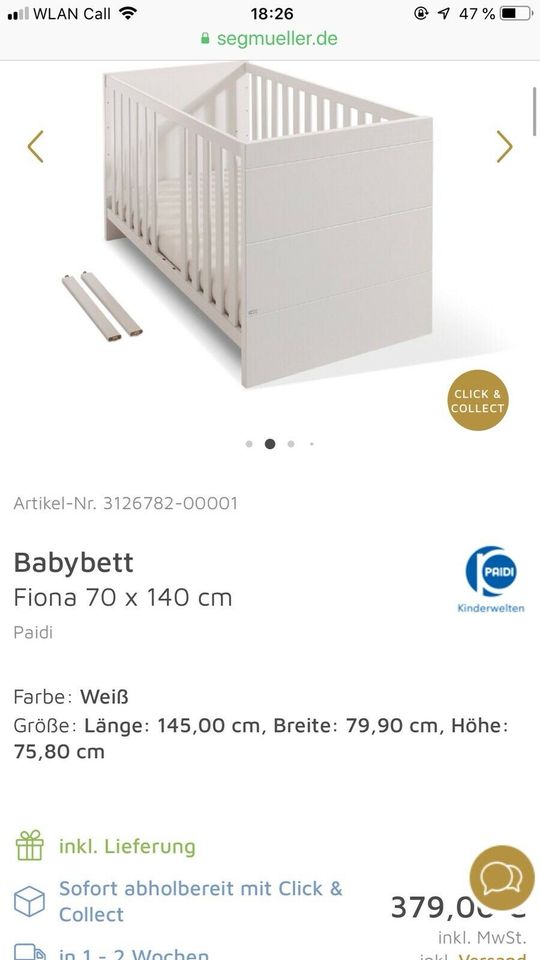 Baby Bett - Fiona v. Paidi in Frankfurt am Main