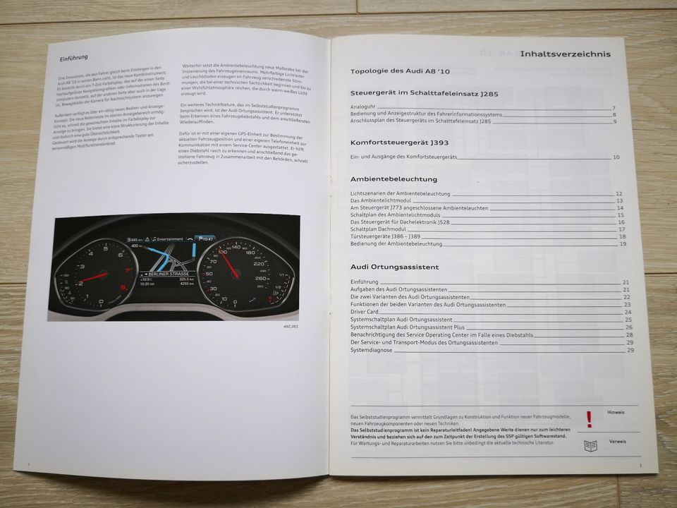 4xDokument✅Audi A8 D4 2009 Technik Zeitschrift in Hamburg