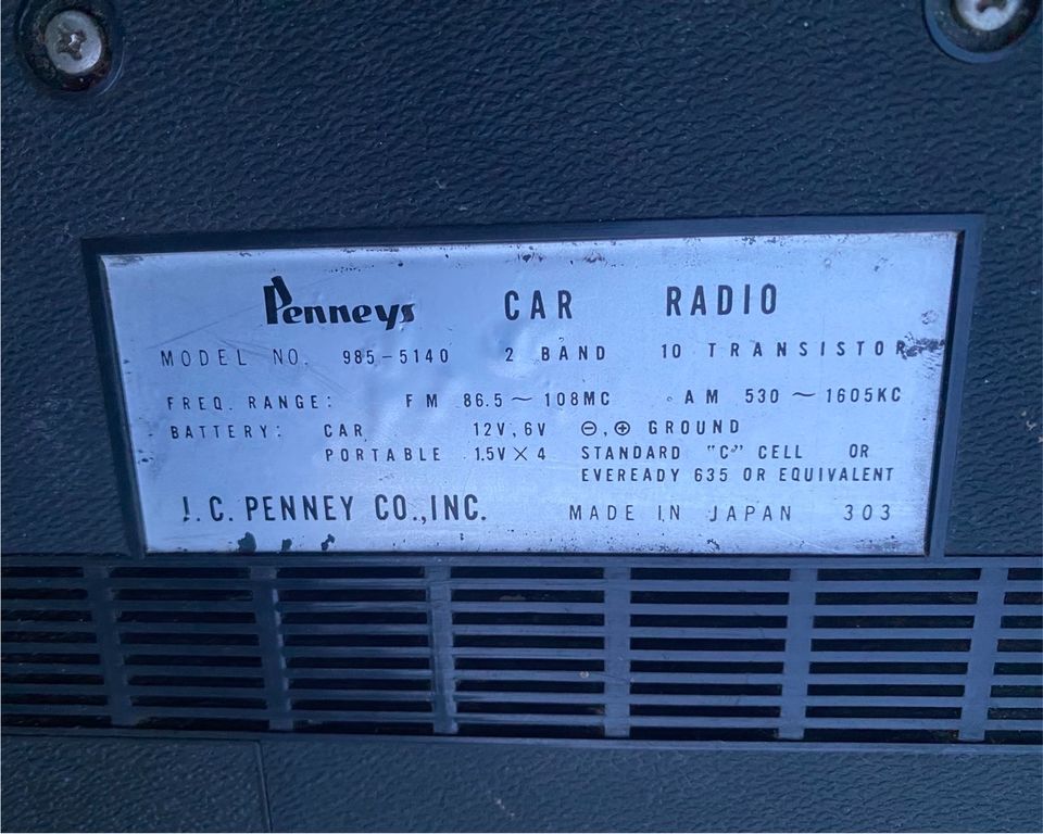 Penneys Oldtimer Radio US Car selten Autoradio in Gäufelden