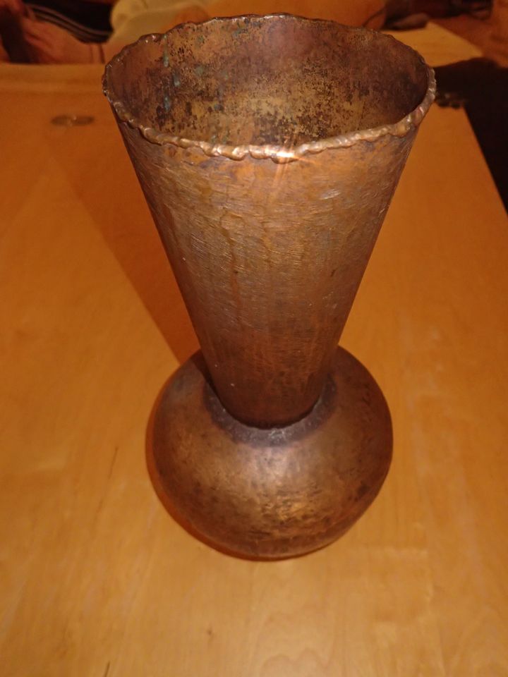 Kupfer Vase, Kupfertreiben, gehämmert, massiv, Bodenvase, Handarb in Braunschweig