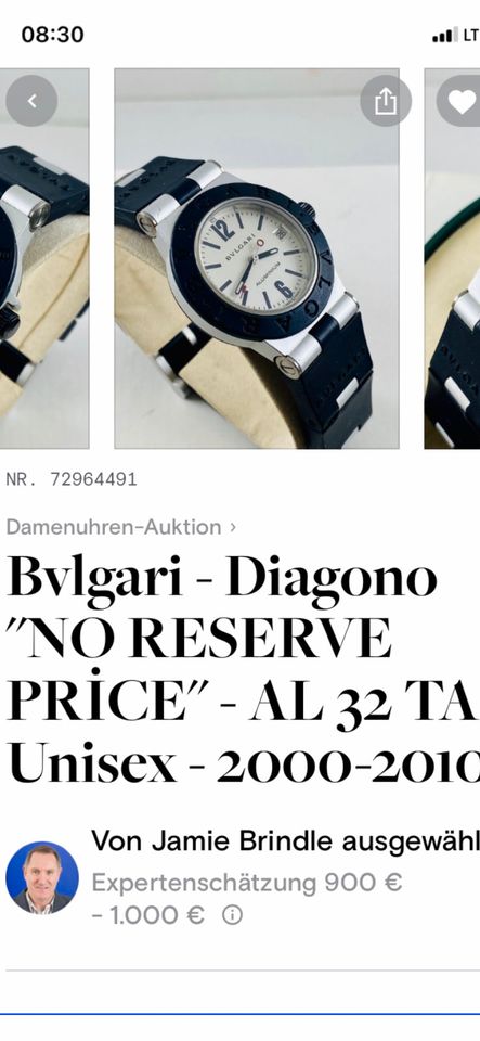 Bvlgari Diagono Al32 Damenuhr, getragen, normale Gebrauchsspuren in Elmshorn