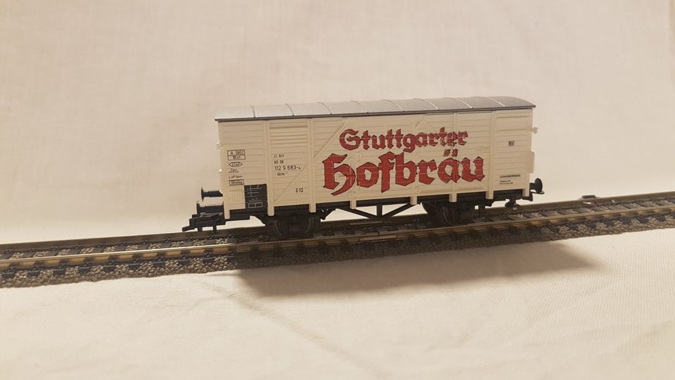 Roco H0  gedeckter Güterwagen Stuttgarter Hofbräu der DB in Schwabach