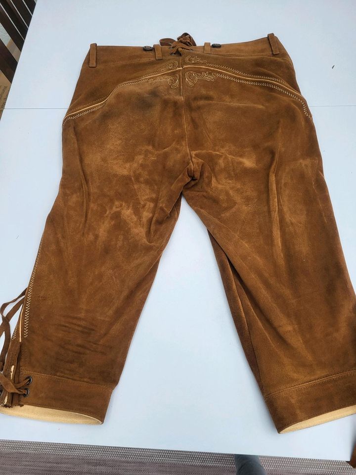 Meindl Lederhose hellbraun Wildbock weich Leder Gr. 48 7/8 Länge in München