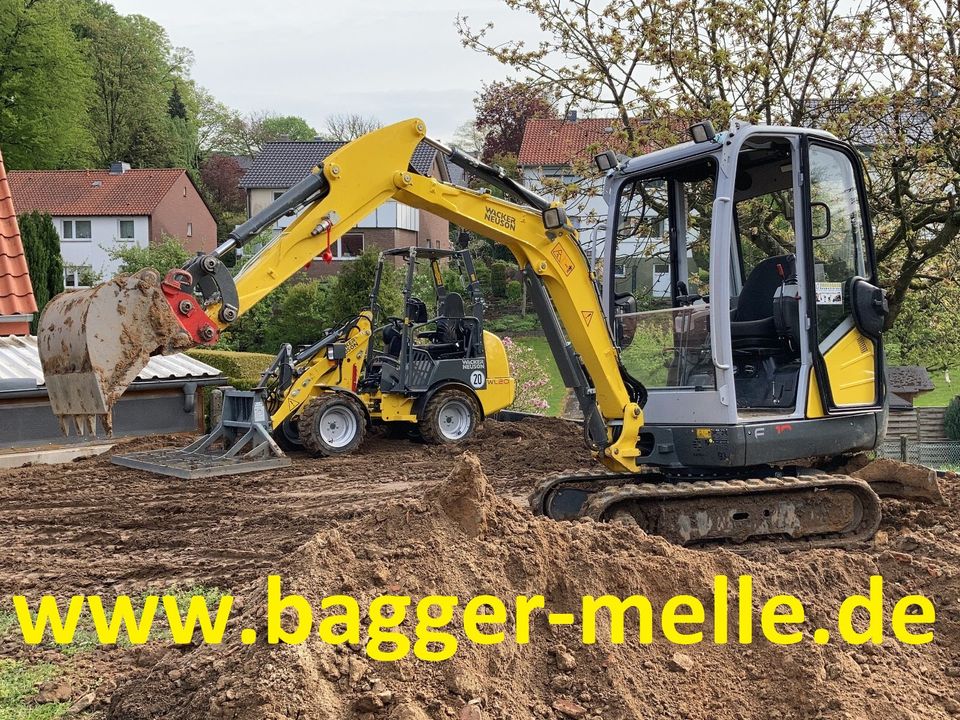 Bagger leihen 3 Tage Minibagger mieten am Wochenende Fr, Sa + So in Melle