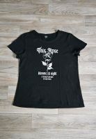 Schwarzes T-Shirt mit Aufdruck Rose in Gr. M von Blind Date Niedersachsen - Hagen im Bremischen Vorschau