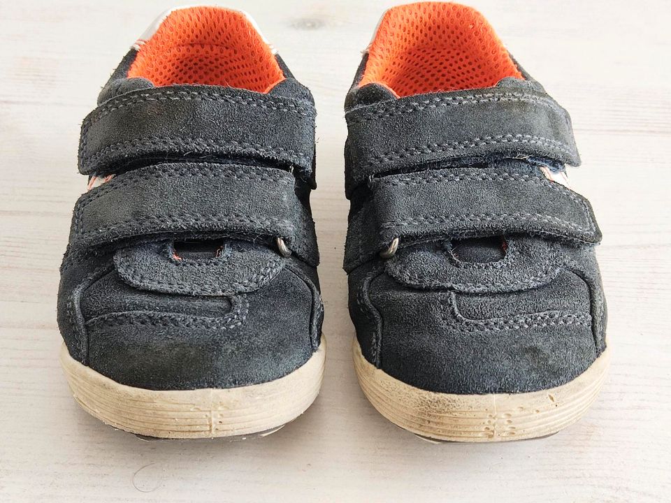 Bama Sneaker 26 Weite mittel Halbschuhe Klett Schuhe blau orange in Uhlstädt-Kirchhasel