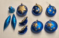 Weihnachtsbaumschmuck aus Glas, mundgeblasen blau/gold 10 Teile Essen - Essen-Ruhrhalbinsel Vorschau