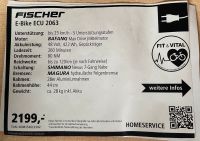 NEU!! FISCHER E-Bike ECU 206 mit Mittelmotor! Niedersachsen - Giesen Vorschau