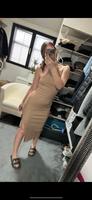 Enges Midikleid mit Schlitz beige M 38 bershka Stretch bodycon Rheinland-Pfalz - Mainz Vorschau
