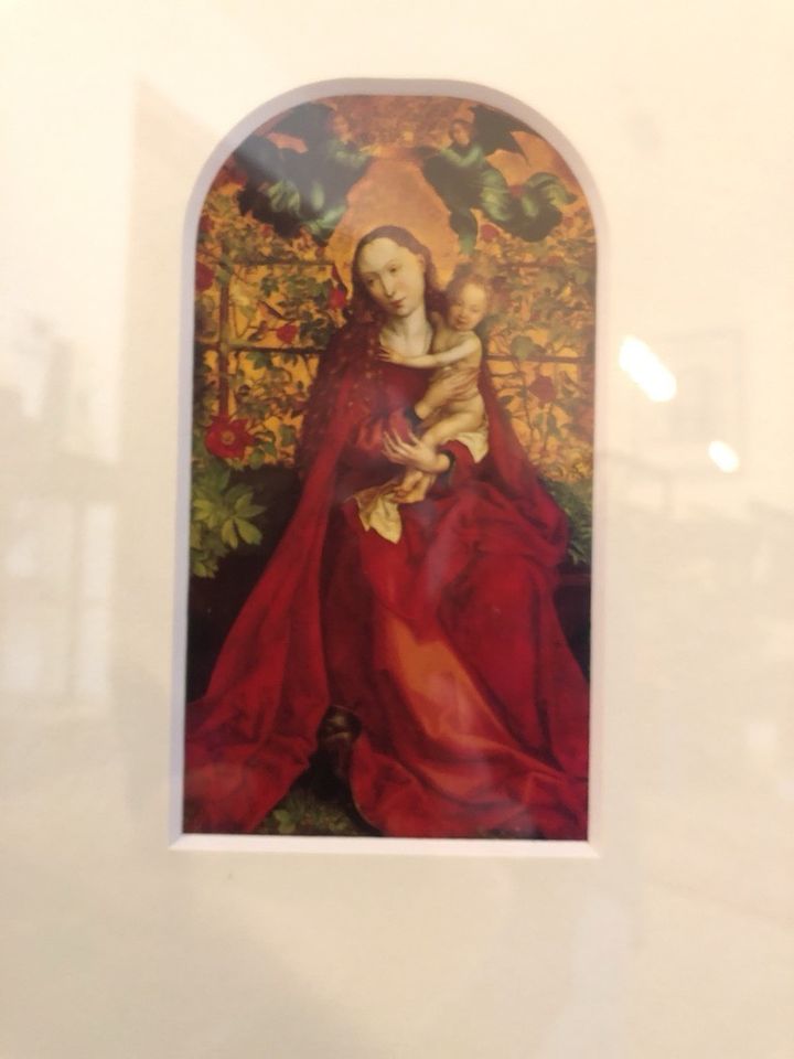 Barock Rahmen Bilder Passepartout „Madonna im Rosenhag“ Gold in Köln