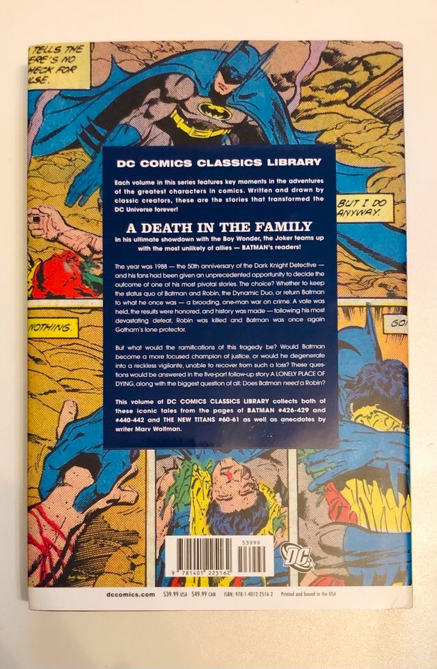 DC Classics Library:Batman-A Death in the Family (Hardcover/eng.) in Bochum