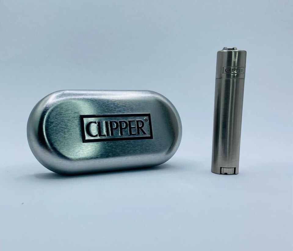 Metall Clipper Feuerzeug Silber mit Hülle (Neu) in Hattingen