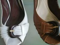 Elegante Pumps weiß braun echtes Leder 2 Paar oder einzeln je 15€ Leipzig - Leipzig, Südvorstadt Vorschau