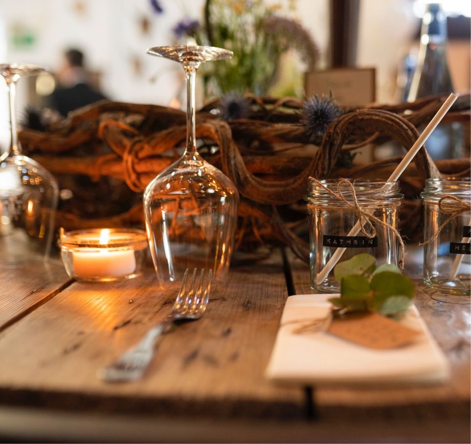 Glas Gastgeschenk Platzkarte Hochzeit Taufe Scheunenhochzeit in Krefeld