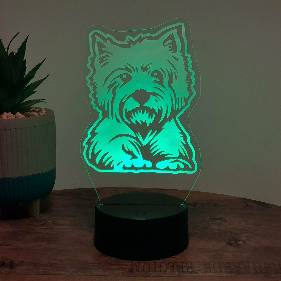 LED Lampe Hund (auch mit Wunschnamen) / West Highland Terrier in Schülp bei Rendsburg