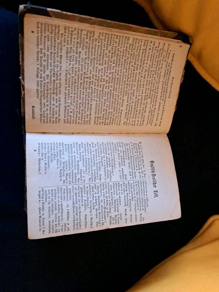 Antiquarisch Hardcover ca. 1910, Wörterbuch,Englisch/Deutsch in Fockbek