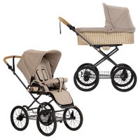 Naturkind Ida - 2in1 Klassik-Kinderwagen-Set - Sand - inkl. Babywanne geflochten + Sportsitz - GOTS-zertifizierter Hersteller - NEU Hessen - Fulda Vorschau