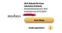 Mydays Rabatt Gutschein 20€ Thüringen - Saalfeld (Saale) Vorschau