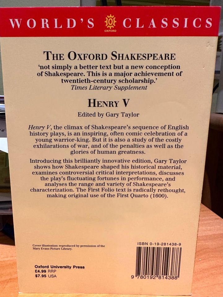 Henry V  Shakespeare in Edewecht