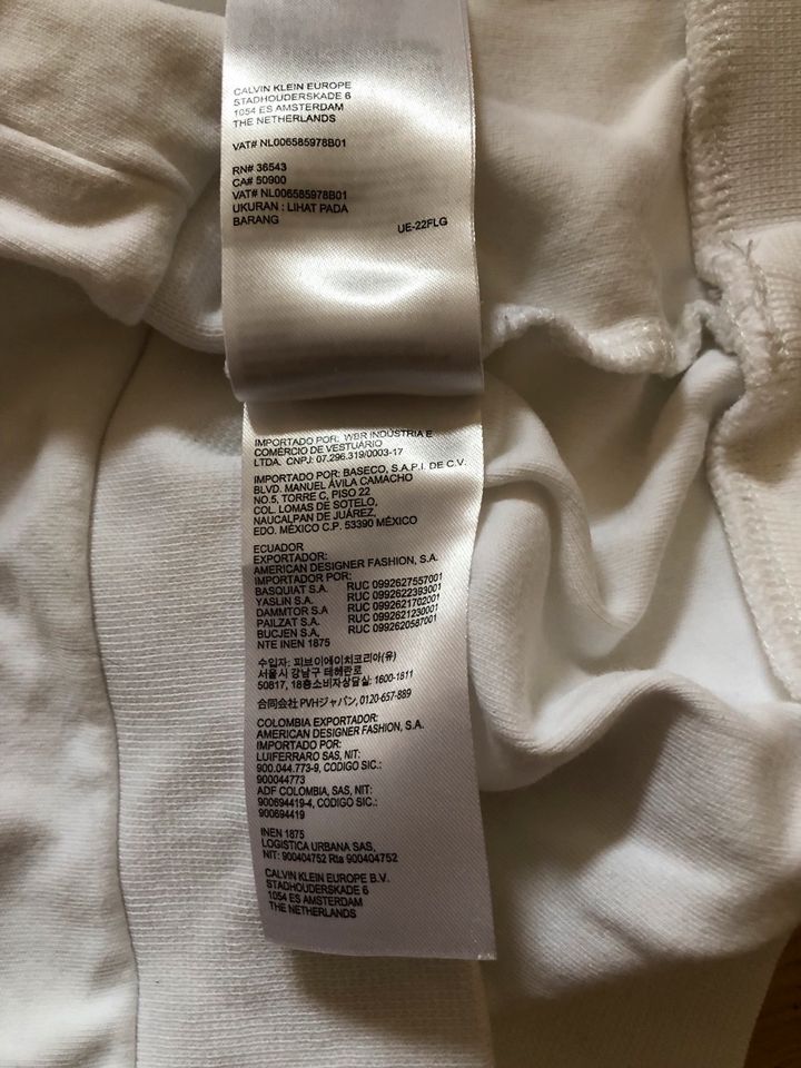 Calvin Klein Sweatshirt Herren weiß Größe XL in Centrum