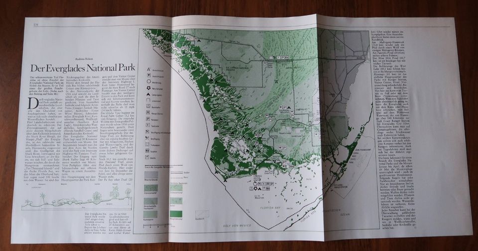 Landkarte FLORIDA (USA) Vintage illustriert aus den 70er-Jahren in Bad Oldesloe