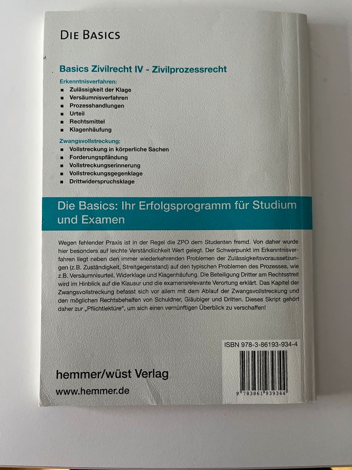 Hemmer Basics Zivilrecht IV in Freiburg im Breisgau