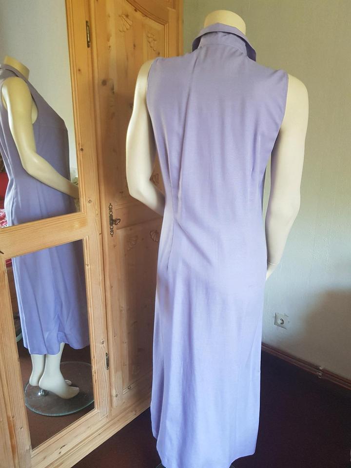 Sommerkleid lang kurzarm lila Leinen Viskose Gr 38 in Küssaberg