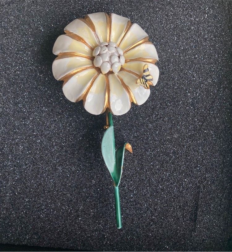 Ca. 1960 Sandor Vintage signierte Brosche Blume Schmetterling in Frankfurt am Main