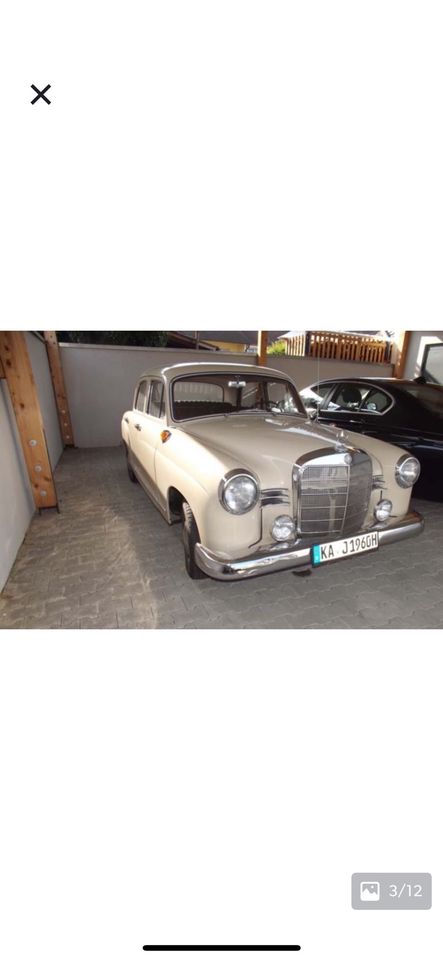 180 er Mercedes Ponton Oldtimer mit Wertgutachten in Oberhausen-Rheinhausen