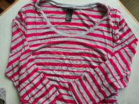 ♥️ Umstandsmode Shirt pink grau gestreift Gr. M von  H&M Mama Bayern - Erlangen Vorschau
