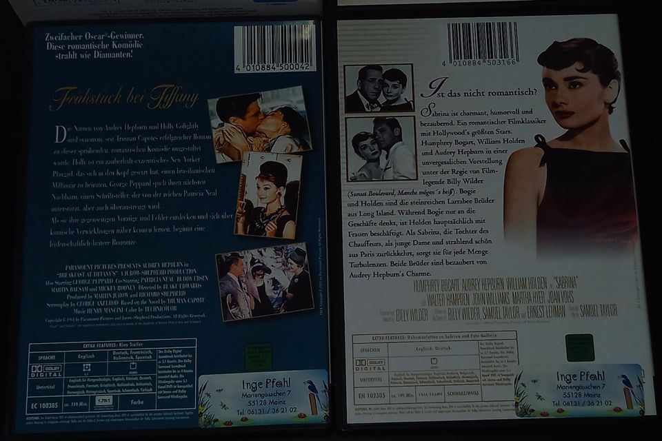 Die Audrey Hepburn DVD Widescreen Collection, mit 3 Filmen darin in Bocholt