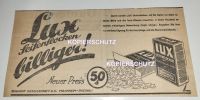 Lux Seifenflocken billiger! Sunlicht Werbeanzeige / Reklame 1928 Schleswig-Holstein - Bad Oldesloe Vorschau