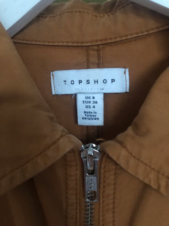 Topshop Jumpsuit Overall Boilersuit 36 camel hellbraun in Düsseldorf