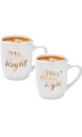 Mr Right und Mrs Always Right Kaffeetassen Set Hochzeitsgeschenk Wuppertal - Oberbarmen Vorschau