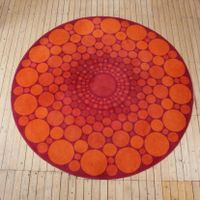 Runder Teppich im Stil von Verner Panton 70er ø 250 cm Roulette Niedersachsen - Osnabrück Vorschau