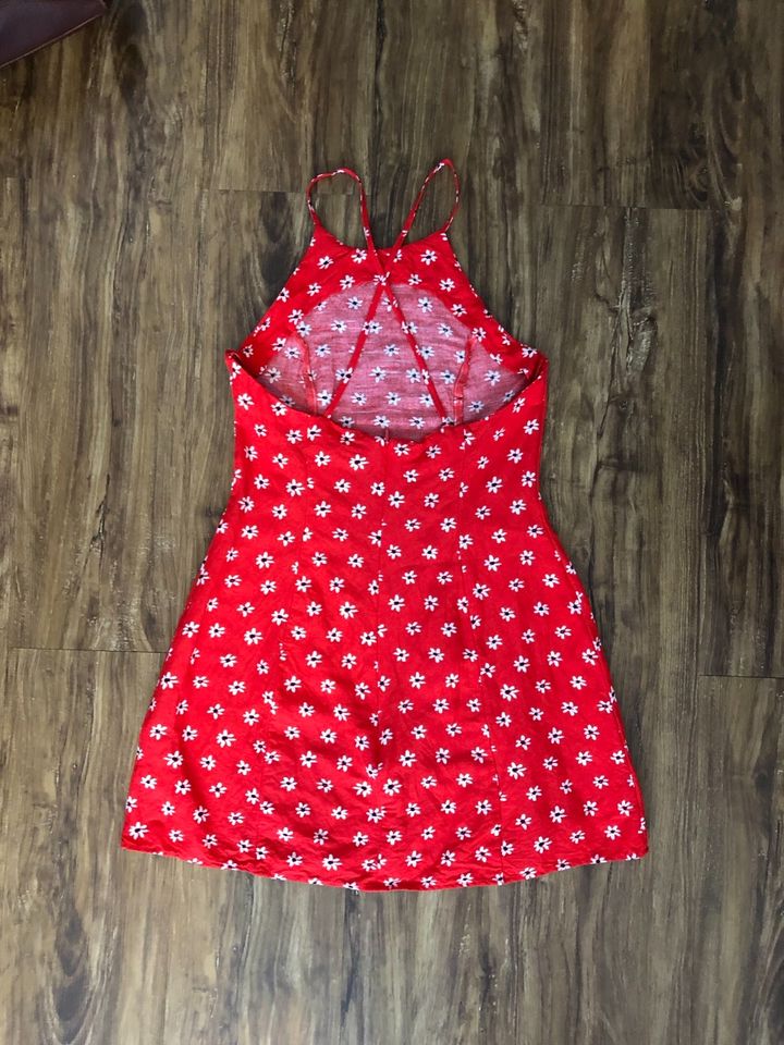 Neu! Zara Mini Kleid Blumen Sommer rückenfrei 57% Leinen XS 34 in Frankfurt am Main