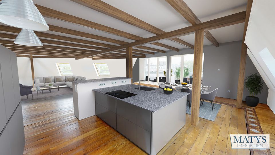 Gelsenkirchen | Moderne Penthouse- Wohnung mit Dachterrasse in zentraler Lage in Gelsenkirchen
