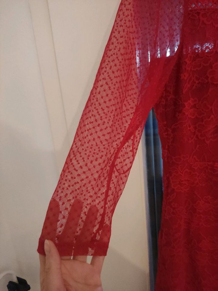Neu, wunderschönes, rotes Spitzen Kleid, Gr. 38, C&A! in Pinneberg