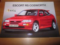 Prospekt Ford Escort RS Cosworth mit Airbag 1993, + Preisliste Bayern - Karlsfeld Vorschau