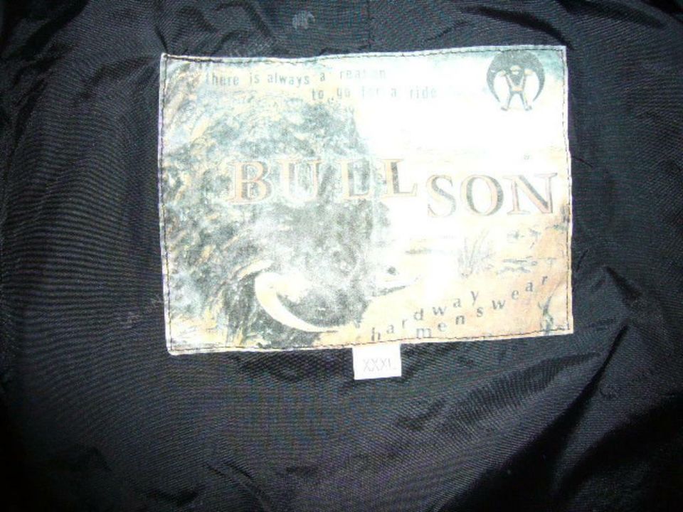 Ultra rare Bullson Motorradjacke Weste mit Kapuze XXXL in Unterroth