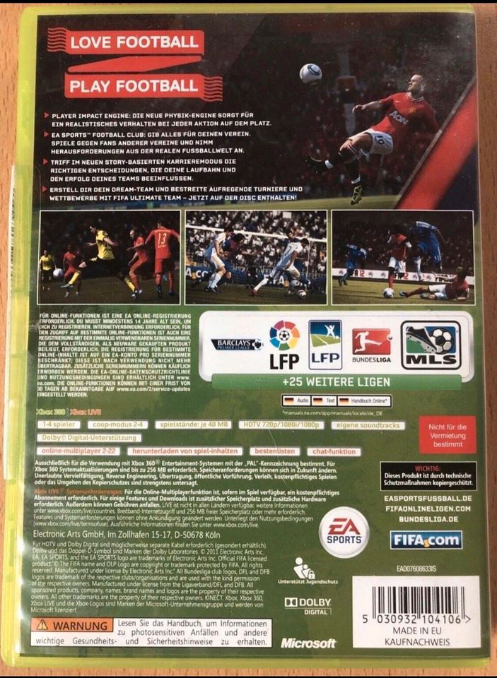 FIFA12 für Xbox360 in Krumbach Schwaben